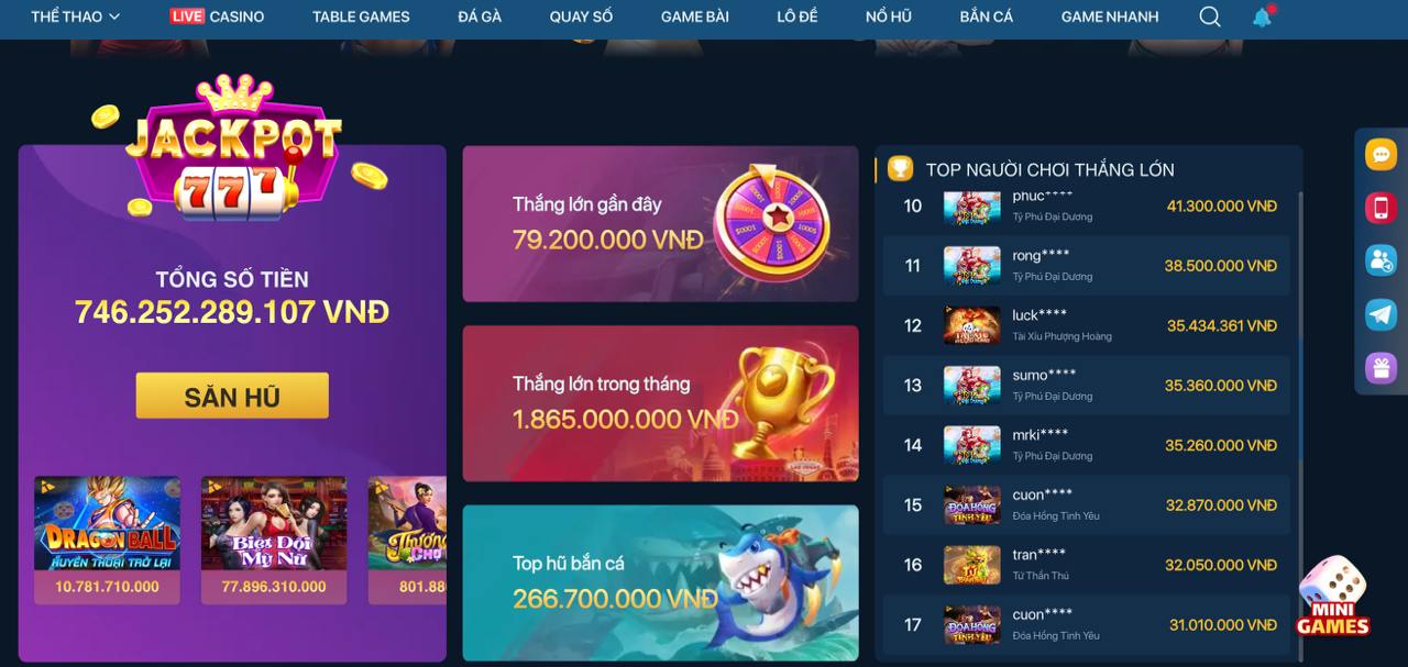 Ảnh chụp màn hình ứng dụng F88 Game - Jackpot